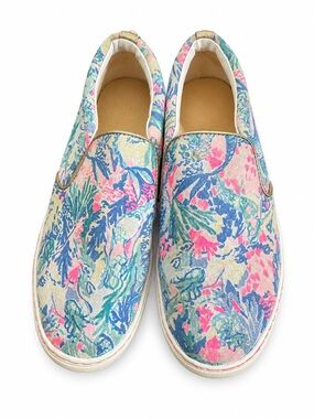 Lilly Pulitzer Julie Print Slip On Sneakers 8.5
